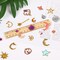 120 Pieces Mixed Sun Star Moon Charms Jewelry Making Gold Enamel Charm Pendants for DIY Necklace Bracelet Making Supplies